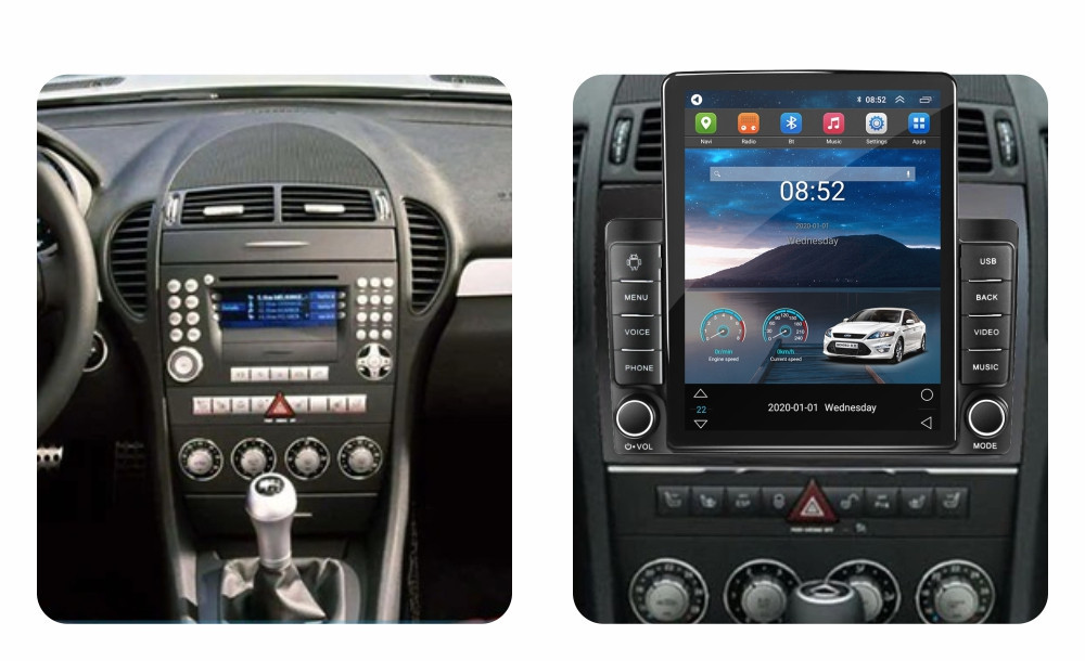 Navigatie dedicata cu Android Mercedes SLK R171 2004 - 2011, 2GB RAM, Radio GPS Dual Zone, Touchscreen IPS 9.7