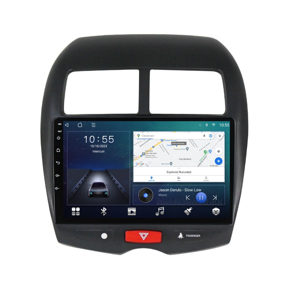 Navigatie dedicata cu Android Mitsubishi ASX 2010 - 2016, 2GB RAM, Radio GPS Dual Zone, Display HD QLED 10