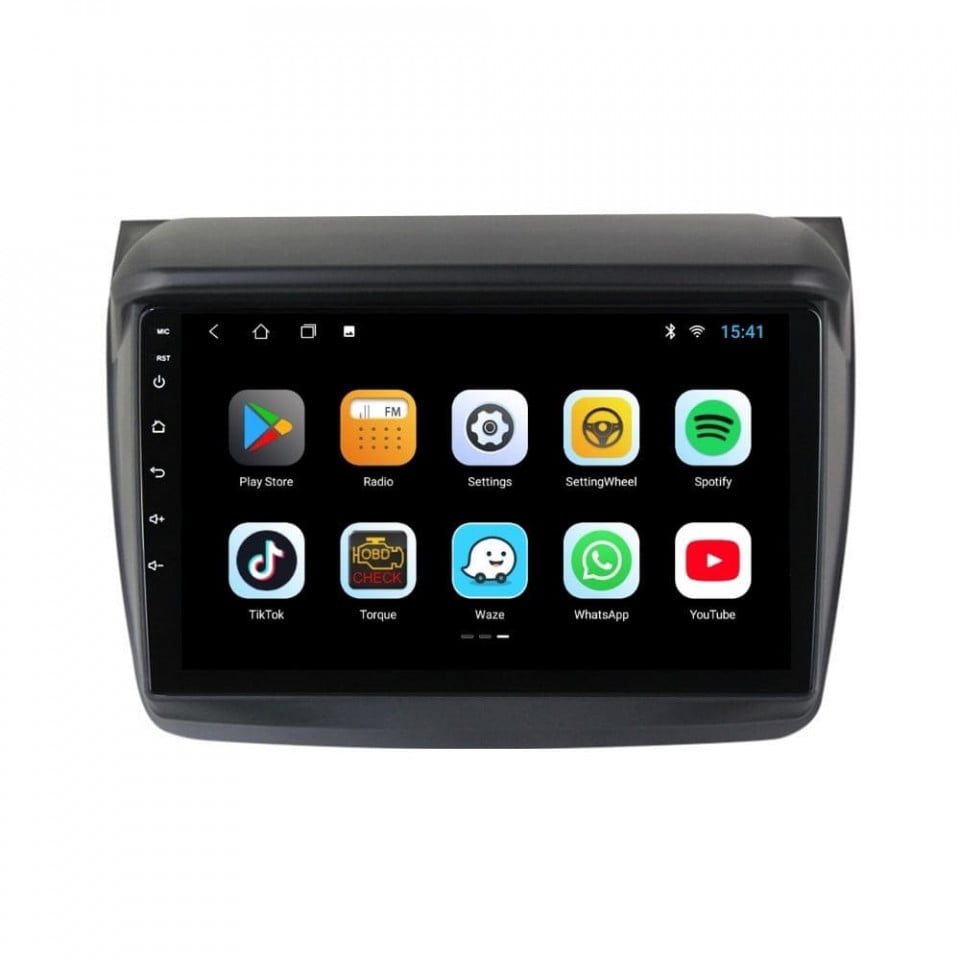 Navigatie dedicata cu Android Mitsubishi L200 2005 - 2015, 1GB RAM, Radio GPS Dual Zone, Display HD IPS 9