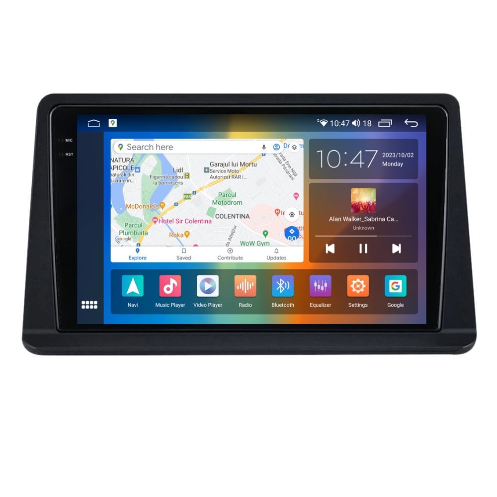 Navigatie dedicata cu Android Mitsubishi Pajero II 1990 - 2001, 8GB RAM, Radio GPS Dual Zone, Display 2K QLED 9.5