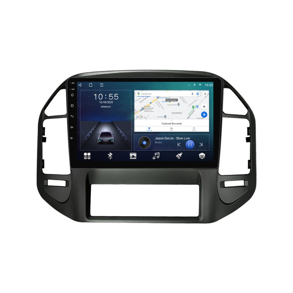 Navigatie dedicata cu Android Mitsubishi Pajero III 2001 - 2006, 2GB RAM, Radio GPS Dual Zone, Display HD QLED 10