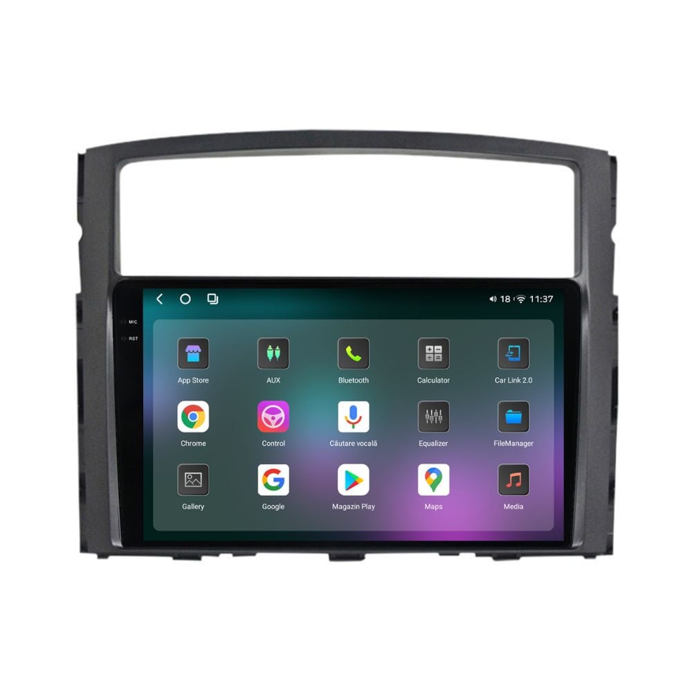 Navigatie dedicata cu Android Mitsubishi Pajero IV 2006 - 2018, 12GB RAM, Radio GPS Dual Zone, Display 2K QLED 9.5