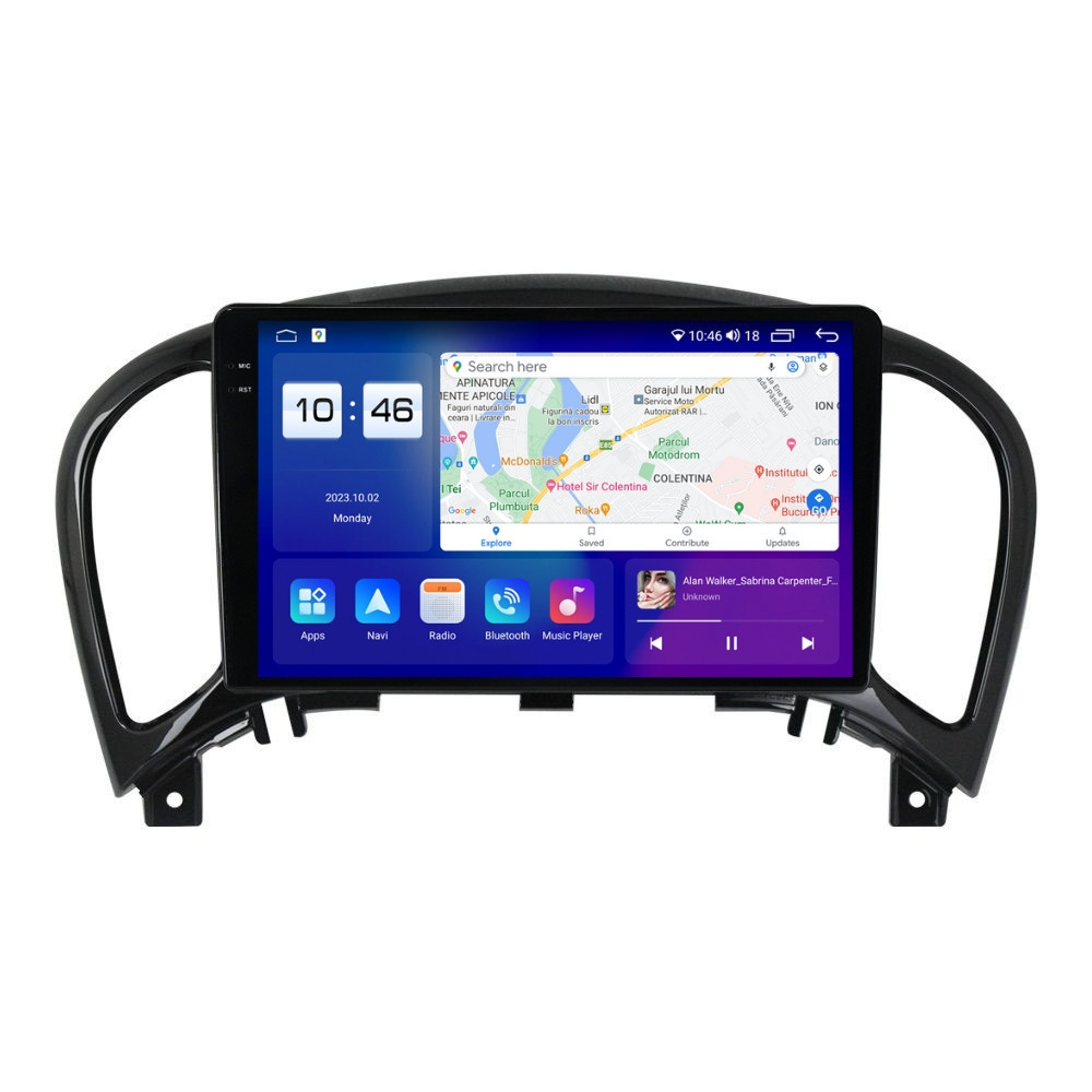 Navigatie dedicata cu Android Nissan Juke 2010 - 2019, 4GB RAM, Radio GPS Dual Zone, Display 2K QLED 9.5