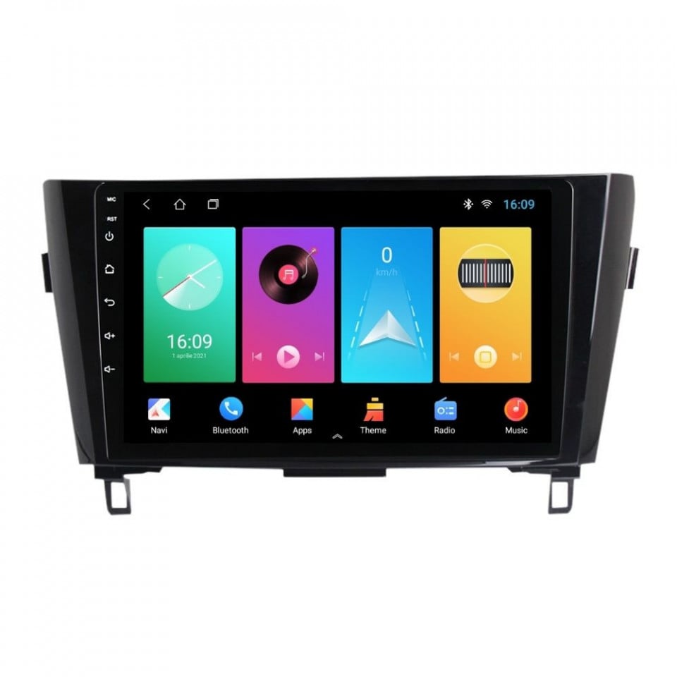 Navigatie dedicata cu Android Nissan Qashqai II 2014 - 2021, 1GB RAM, Radio GPS Dual Zone, Display HD IPS 10