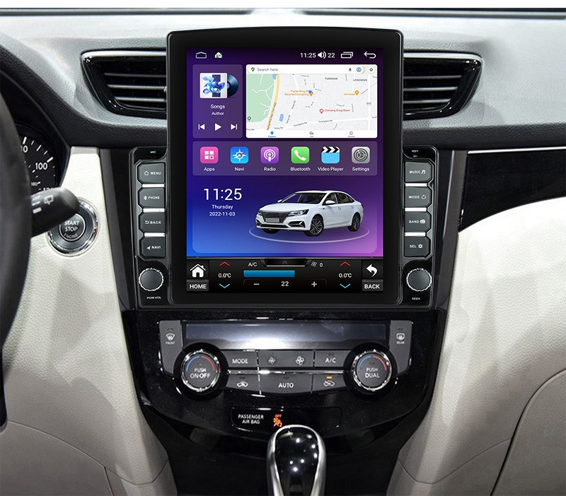 Navigatie dedicata cu Android Nissan Qashqai II 2014 - 2021, 4GB RAM, Radio GPS Dual Zone, Touchscreen IPS 9.7