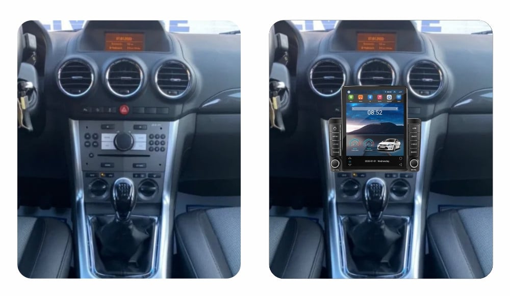 Navigatie dedicata cu Android Opel Antara 2006 - 2017, 2GB RAM, Radio GPS Dual Zone, Touchscreen IPS 9.7