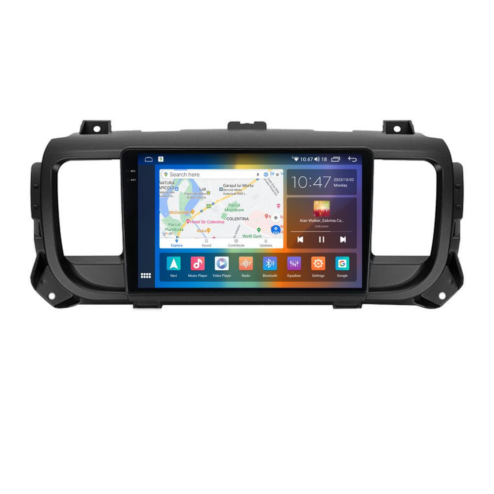 Navigatie dedicata cu Android Opel Vivaro C dupa 2019, 4GB RAM, Radio GPS Dual Zone, Display 2K QLED 9.5