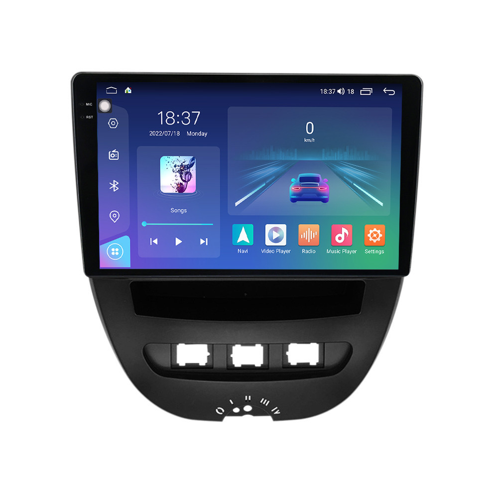 Navigatie dedicata cu Android Peugeot 107 2005 - 2014, 4GB RAM, Radio GPS Dual Zone, Display 2K QLED 10.36