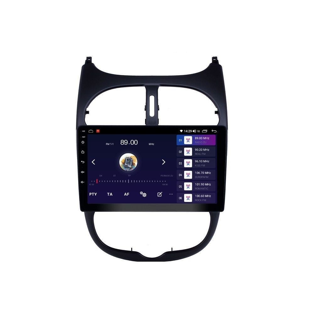 Navigatie dedicata cu Android Peugeot 206 1998 - 2009, 2GB RAM, Radio GPS Dual Zone, Display HD QLED 9