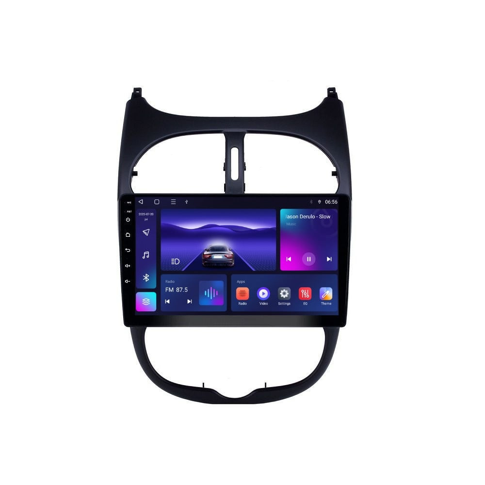 Navigatie dedicata cu Android Peugeot 206 1998 - 2009, 3GB RAM, Radio GPS Dual Zone, Display HD QLED 9