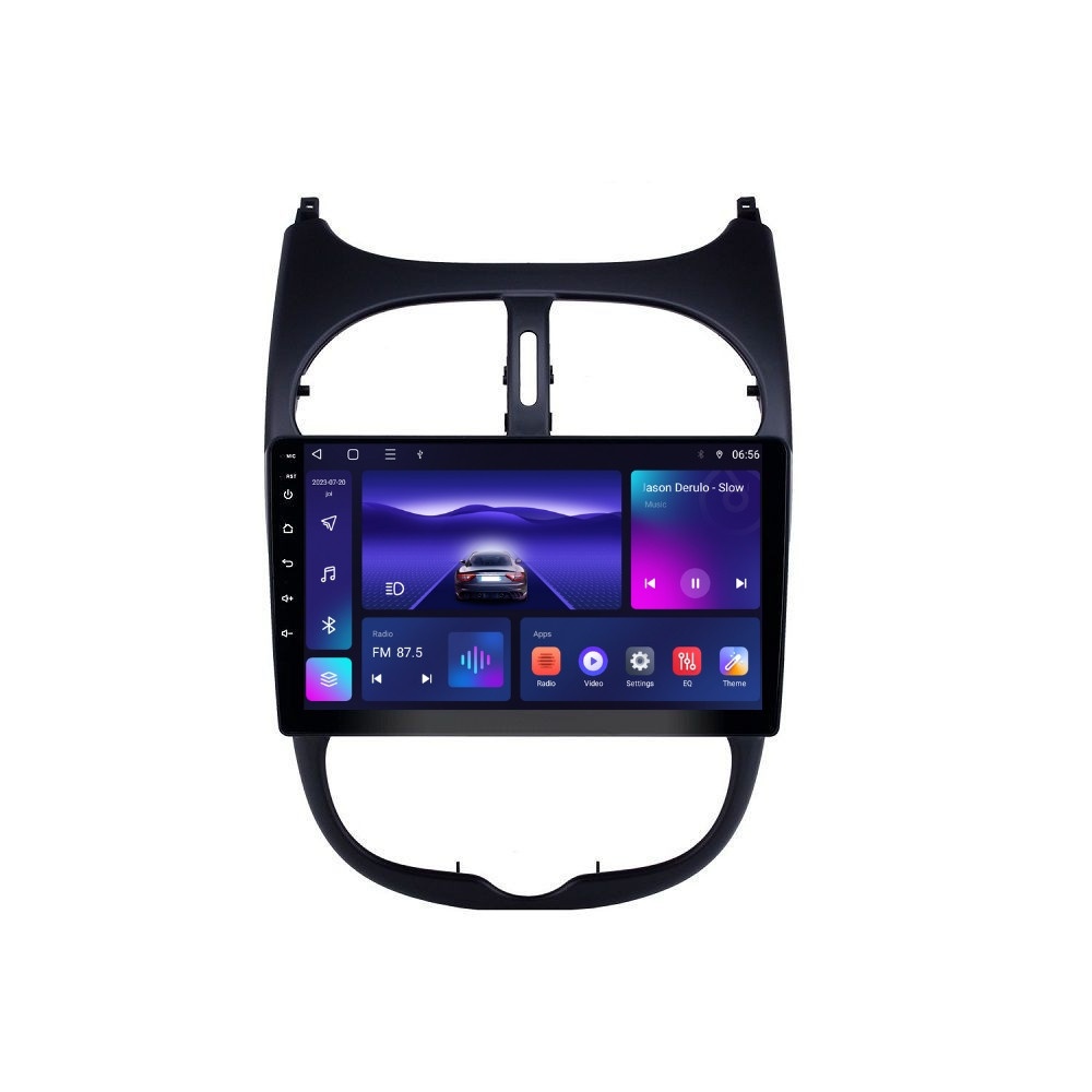 Navigatie dedicata cu Android Peugeot 206 1998 - 2009, 4GB RAM, Radio GPS Dual Zone, Display HD IPS 9" Touchscreen, Internet Wi-Fi, Bluetooth, MirrorLink, USB