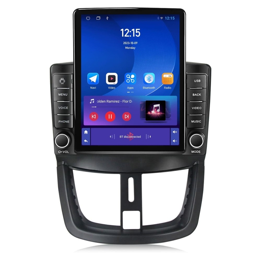 Navigatie dedicata cu Android Peugeot 206+ 2009 - 2014, 2GB RAM, Radio GPS Dual Zone, Touchscreen IPS 9.7" HD tip Tesla, Internet Wi-Fi, Bluetooth, MirrorLink, USB - Imagine 2