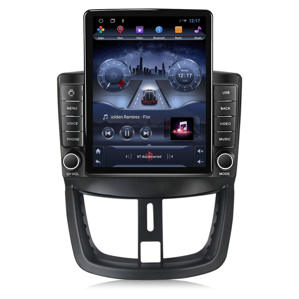 Navigatie dedicata cu Android Peugeot 207 2006 - 2015, 1GB RAM, Radio GPS Dual Zone, Touchscreen IPS 9.7