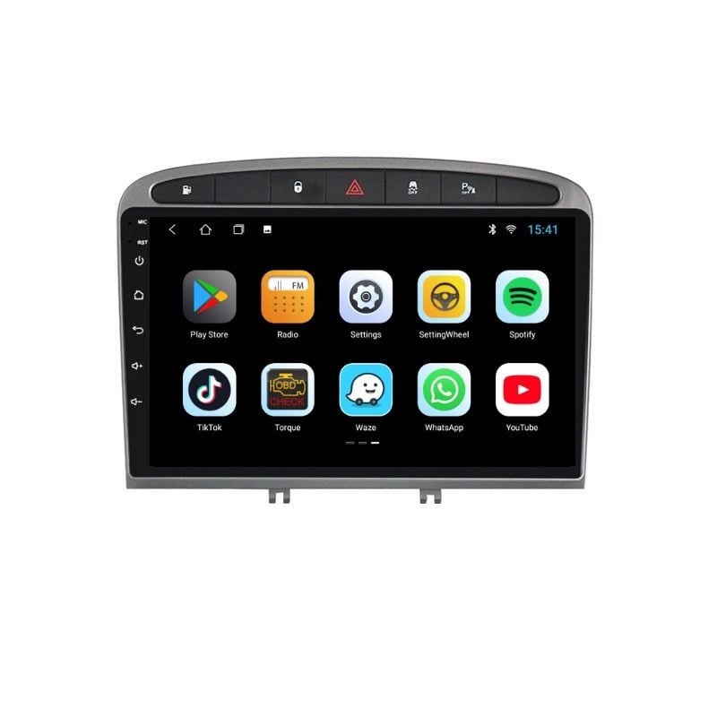 Navigatie dedicata cu Android Peugeot 308 I 2007 - 2013, 1GB RAM, Radio GPS Dual Zone, Display HD IPS 9