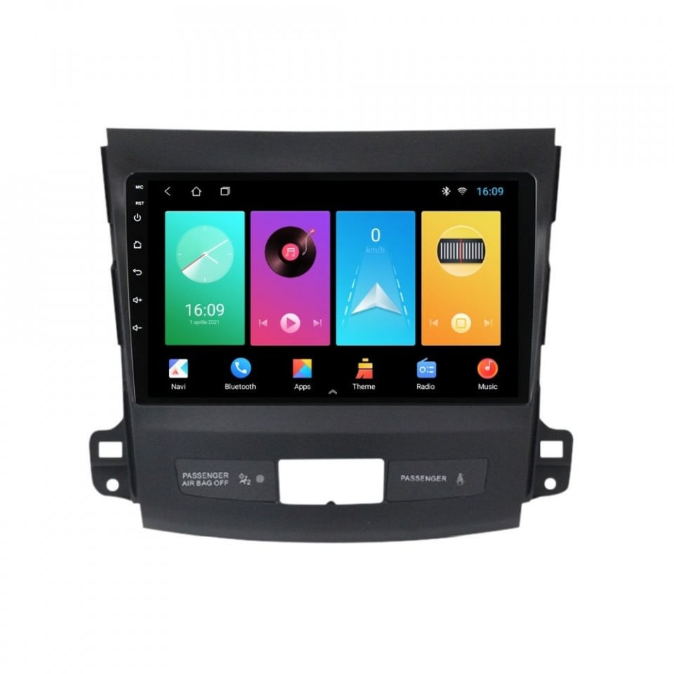 Navigatie dedicata cu Android Peugeot 4007 2007 - 2013, 1GB RAM, Radio GPS Dual Zone, Display HD IPS 9