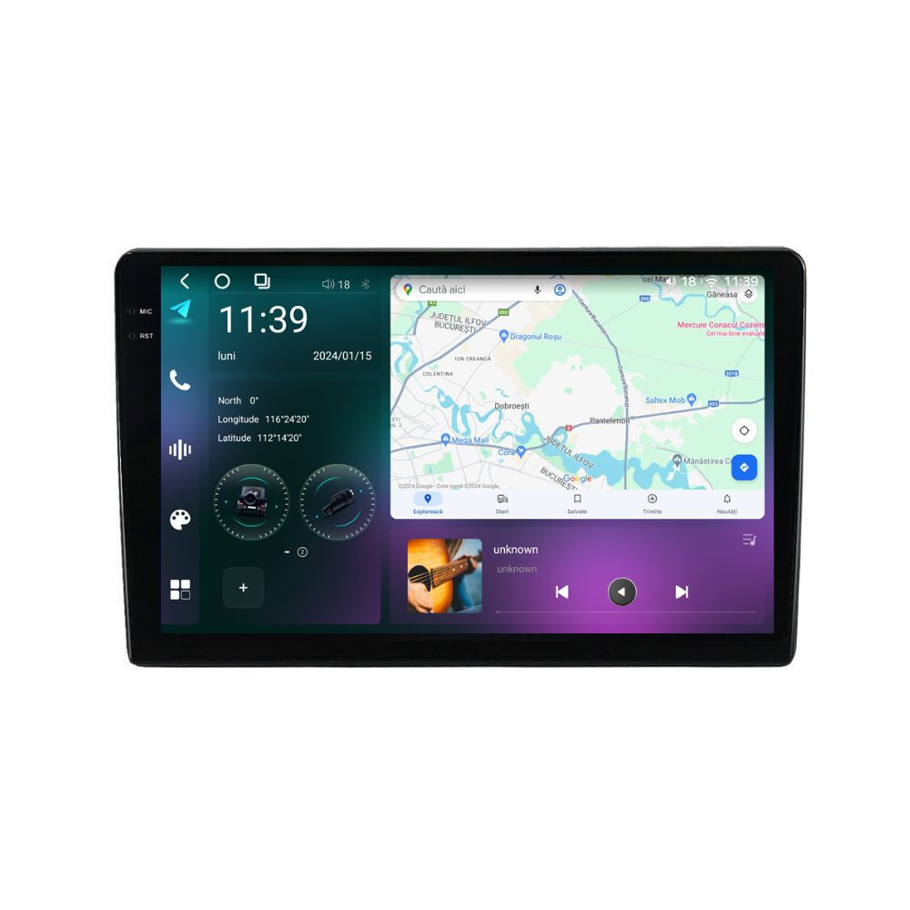 Navigatie dedicata cu Android Peugeot Boxer dupa 2006, 12GB RAM, Radio GPS Dual Zone, Display 2K QLED 9.5