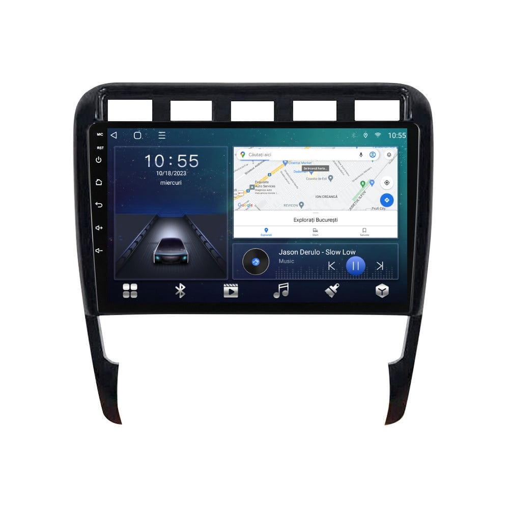 Navigatie dedicata cu Android Porsche Cayenne 2002 - 2010, 2GB RAM, Radio GPS Dual Zone, Display HD QLED 9