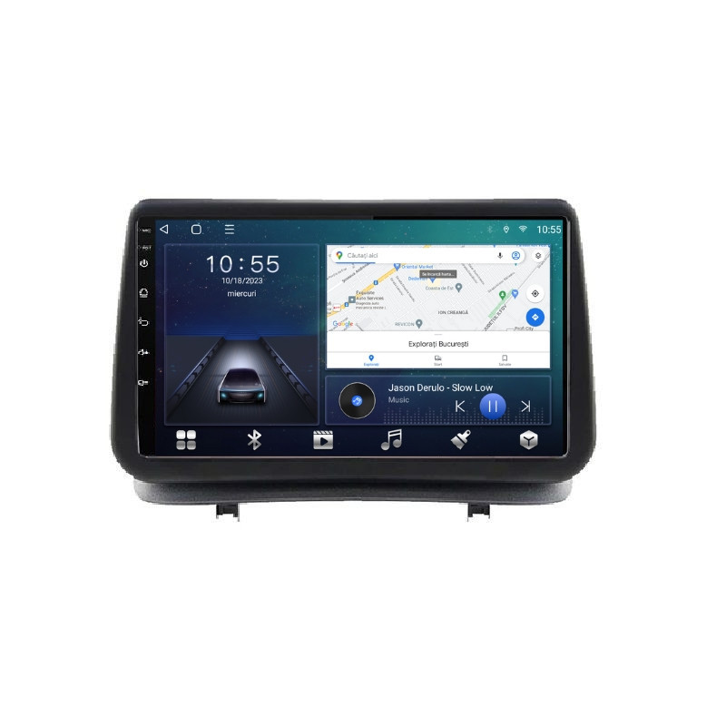 Navigatie dedicata cu Android Renault Clio III 2005 - 2012, 2GB RAM, Radio GPS Dual Zone, Display HD QLED 9