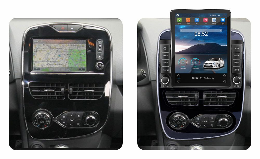 Navigatie dedicata cu Android Renault Clio IV 2012 - 2019, 1GB RAM, Radio GPS Dual Zone, Touchscreen IPS 9.7