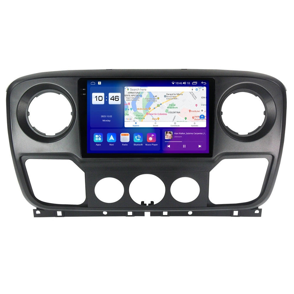 Navigatie dedicata cu Android Renault Master III 2010 - 2019, 4GB RAM, Radio GPS Dual Zone, Display 2K QLED 10.36