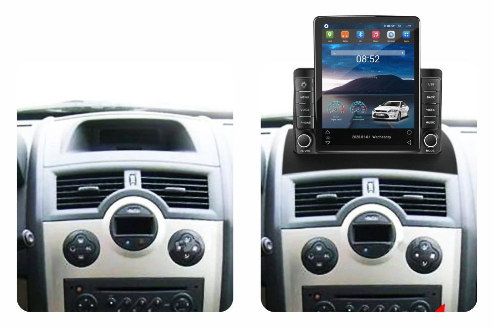 Navigatie dedicata cu Android Renault Megane II 2001 - 2009, 1GB RAM, Radio GPS Dual Zone, Touchscreen IPS 9.7