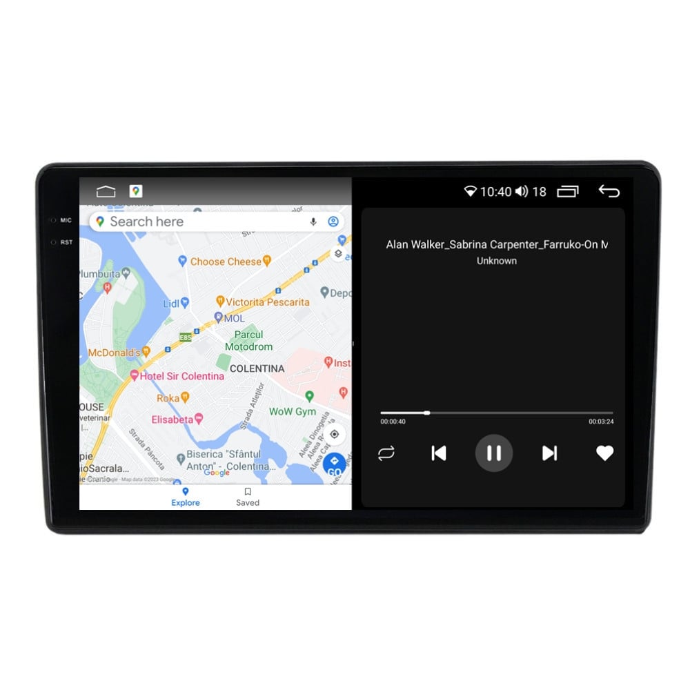 Navigatie dedicata cu Android Seat Altea XL 2006 - 2015, 4GB RAM, Radio GPS Dual Zone, Display 2K QLED 10.36\'\' Touchscreen, Internet Wi-Fi si slot SIM 4G, Bluetooth, MirrorLink, USB, Waze - 3 | YEO