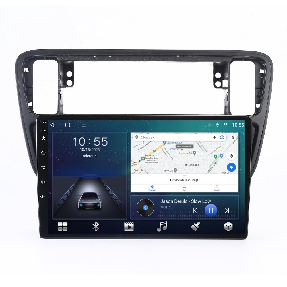 Navigatie dedicata cu Android Skoda Citigo 2011 - 2019, 2GB RAM, Radio GPS Dual Zone, Display HD QLED 9