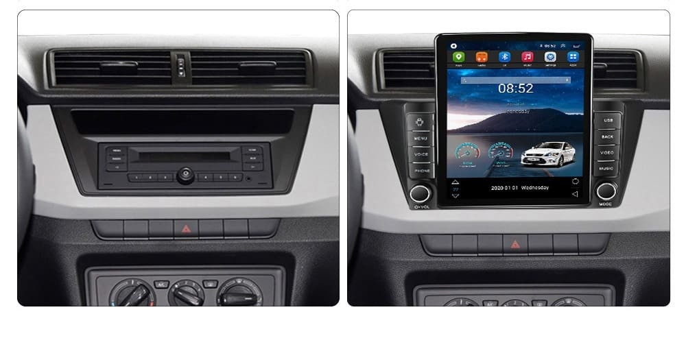 Navigatie dedicata cu Android Skoda Fabia III 2014 - 2021, 1GB RAM, Radio GPS Dual Zone, Touchscreen IPS 9.7" HD tip Tesla, Internet Wi-Fi, Bluetooth, MirrorLink, USB - Imagine 4
