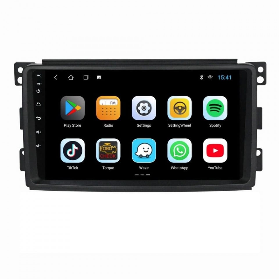 Navigatie dedicata cu Android Smart Fortwo 2007 - 2010, 1GB RAM, Radio GPS Dual Zone, Display HD IPS 9