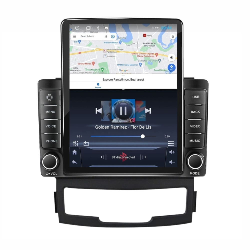 Navigatie dedicata cu Android Ssangyong Korando 2010 - 2013, 2GB RAM, Radio GPS Dual Zone, Touchscreen IPS 9.7