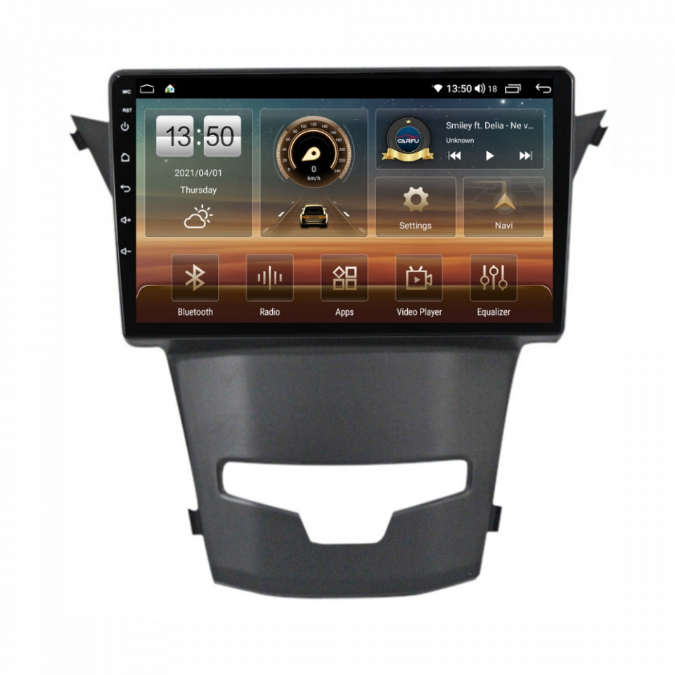 Navigatie dedicata cu Android Ssangyong Korando 2013 - 2019, 8GB RAM, Radio GPS Dual Zone, Display HD QLED 9