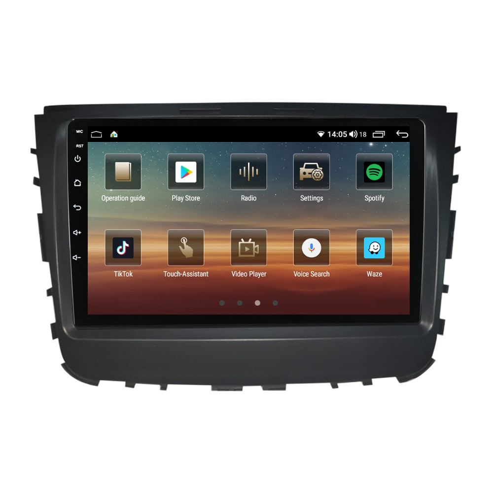 Navigatie dedicata cu Android Ssangyong Musso dupa 2018, 6GB RAM, Radio GPS Dual Zone, Display HD QLED 9