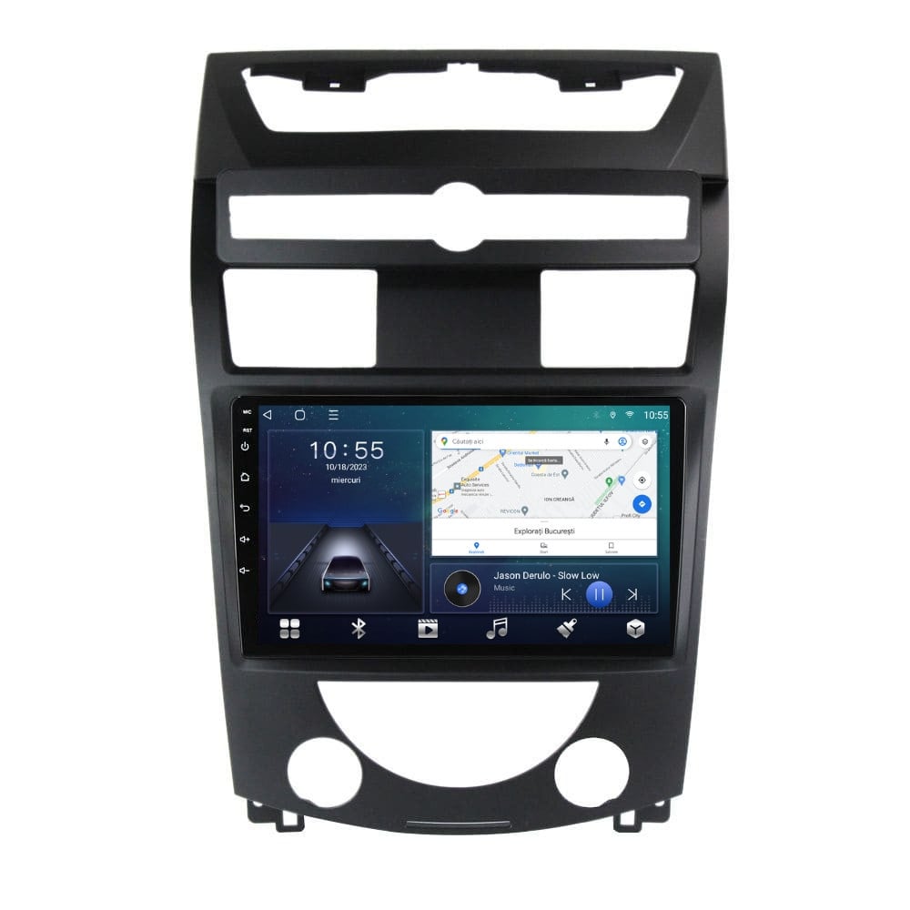 Navigatie dedicata cu Android Ssangyong Rexton 2006 - 2012, 2GB RAM, Radio GPS Dual Zone, Display HD QLED 10