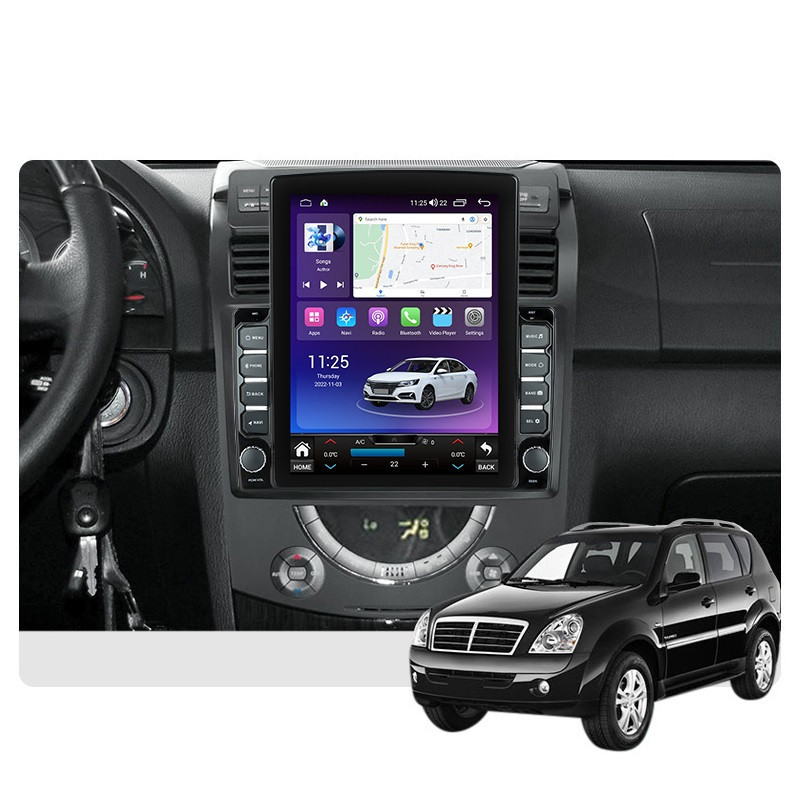 Navigatie dedicata cu Android Ssangyong Rexton 2006 - 2012, 8GB RAM, Radio GPS Dual Zone, Touchscreen IPS 9.7