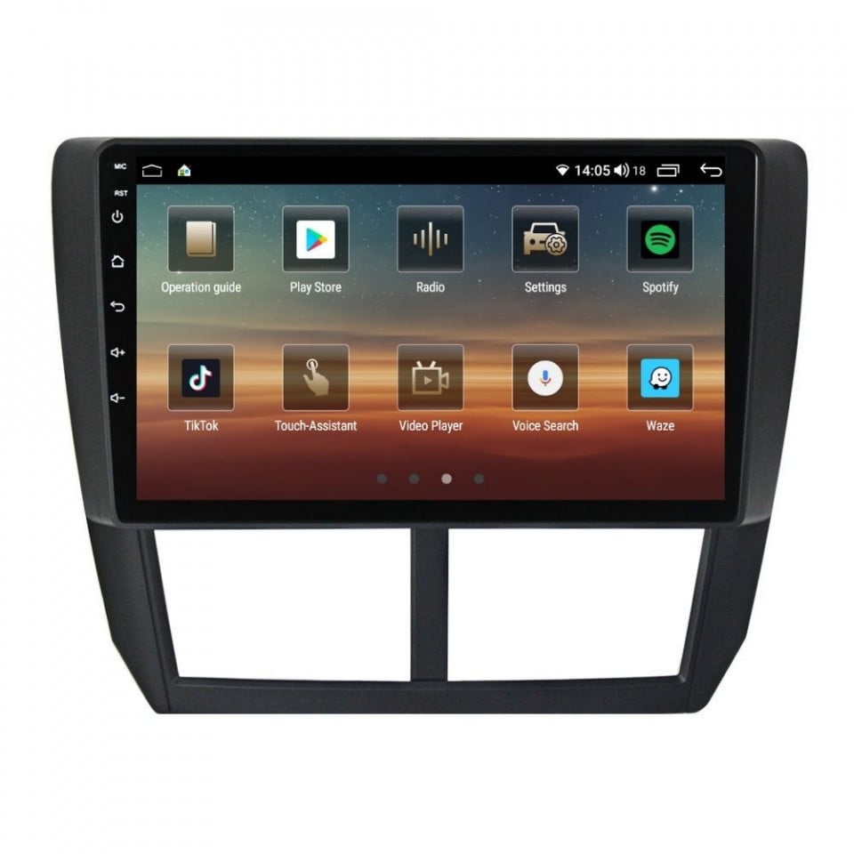 Navigatie dedicata cu Android Subaru Impreza / XV / WRX 2007 - 2014, 4GB RAM, Radio GPS Dual Zone, Display HD QLED 9