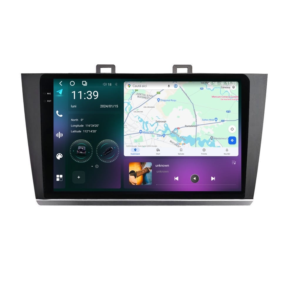 Navigatie dedicata cu Android Subaru Outback / Legacy 2014 - 2019, 12GB RAM, Radio GPS Dual Zone, Display 2K QLED 9.5