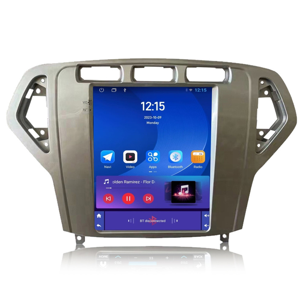 Navigatie dedicata cu Android tip tesla Ford Mondeo IV 2007 - 2011 clima automata, gri, 1GB RAM, Radio GPS Dual Zone, Touchscreen IPS 9.7