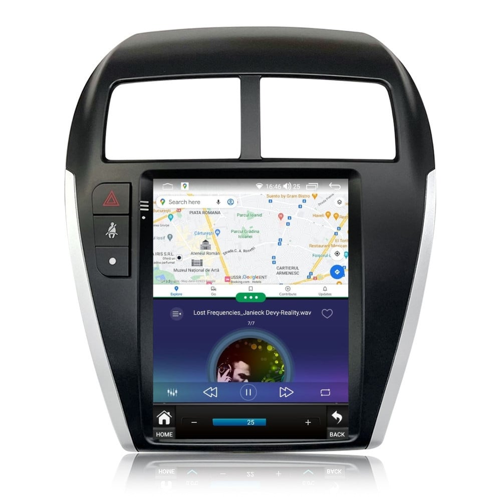 Navigatie dedicata cu Android tip tesla Mitsubishi ASX 2010 - 2016, 8GB RAM, Radio GPS Dual Zone, Touchscreen IPS 9.7