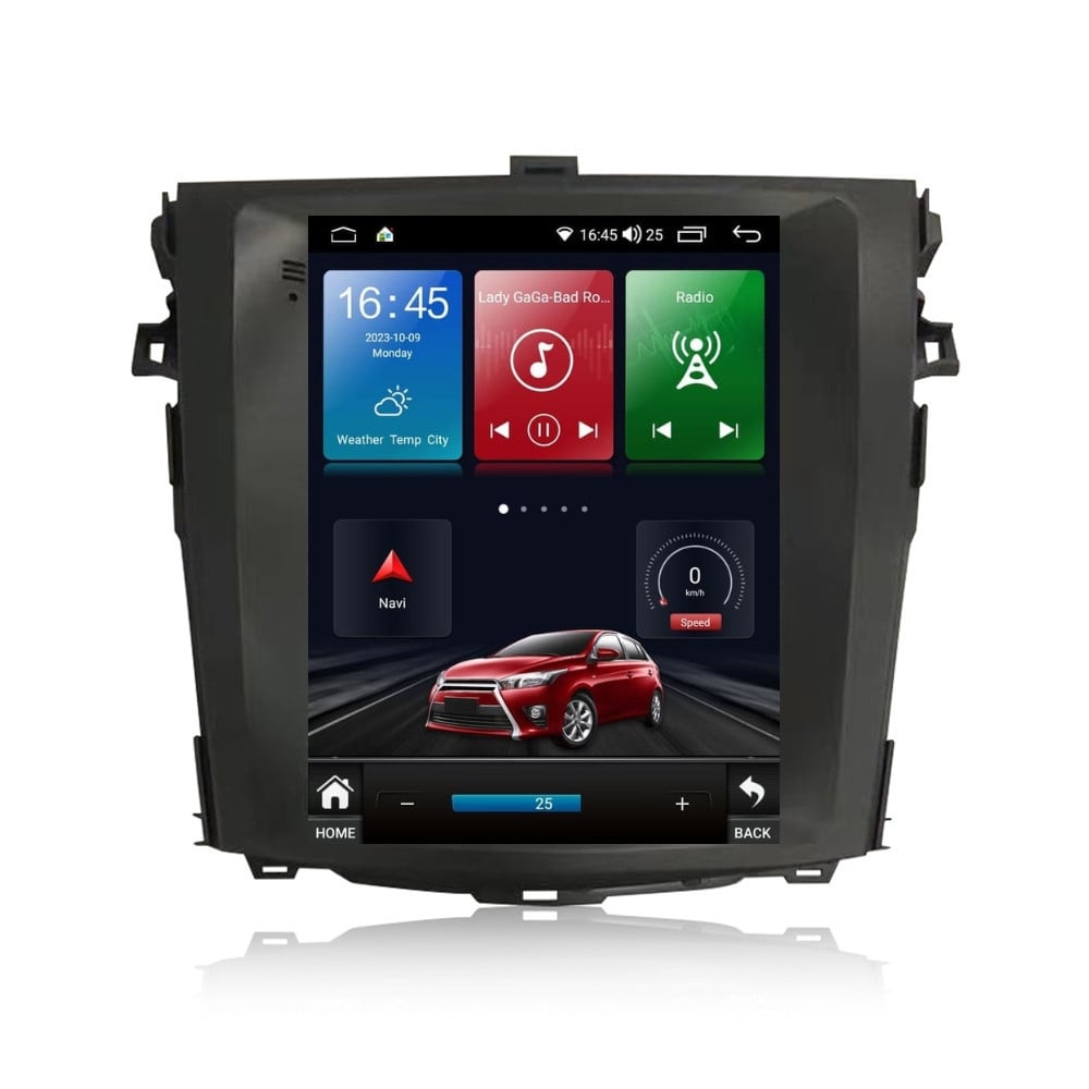 Navigatie dedicata cu Android tip tesla Toyota Corolla 2007 - 2013, 4GB RAM, Radio GPS Dual Zone, Touchscreen IPS 9.7