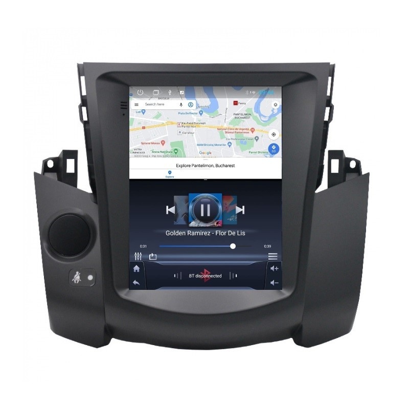 Navigatie dedicata cu Android tip tesla Toyota Rav4 III 2005 - 2013, 2GB RAM, Radio GPS Dual Zone, Touchscreen IPS 9.7