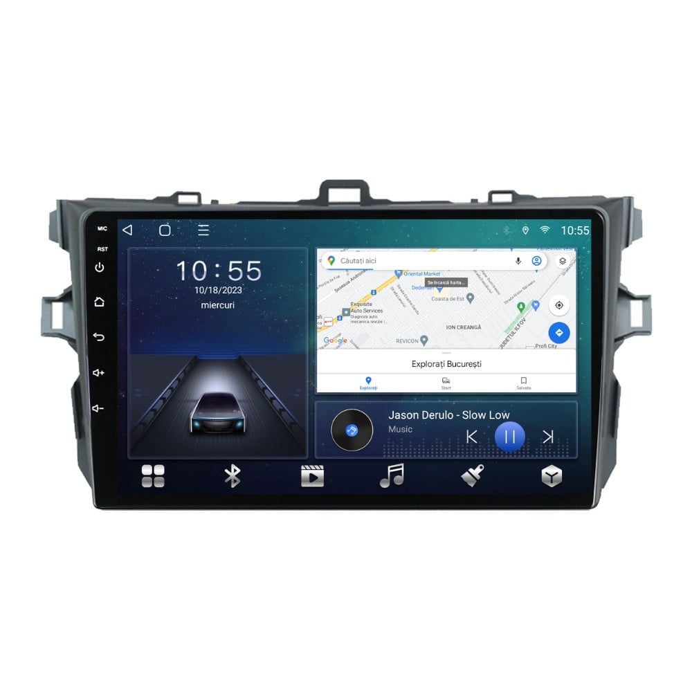 Navigatie dedicata cu Android Toyota Corolla 2007 - 2013, 3GB RAM, Radio GPS Dual Zone, Display HD QLED 9