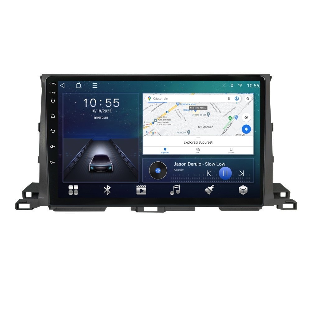 Navigatie dedicata cu Android Toyota Highlander 2013 - 2021, 2GB RAM, Radio GPS Dual Zone, Display HD QLED 10