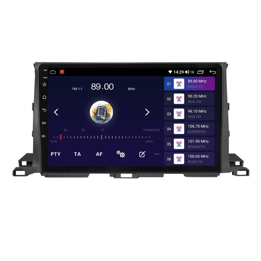 Navigatie dedicata cu Android Toyota Highlander 2013 - 2021, 4GB RAM, Radio GPS Dual Zone, Display HD QLED 10