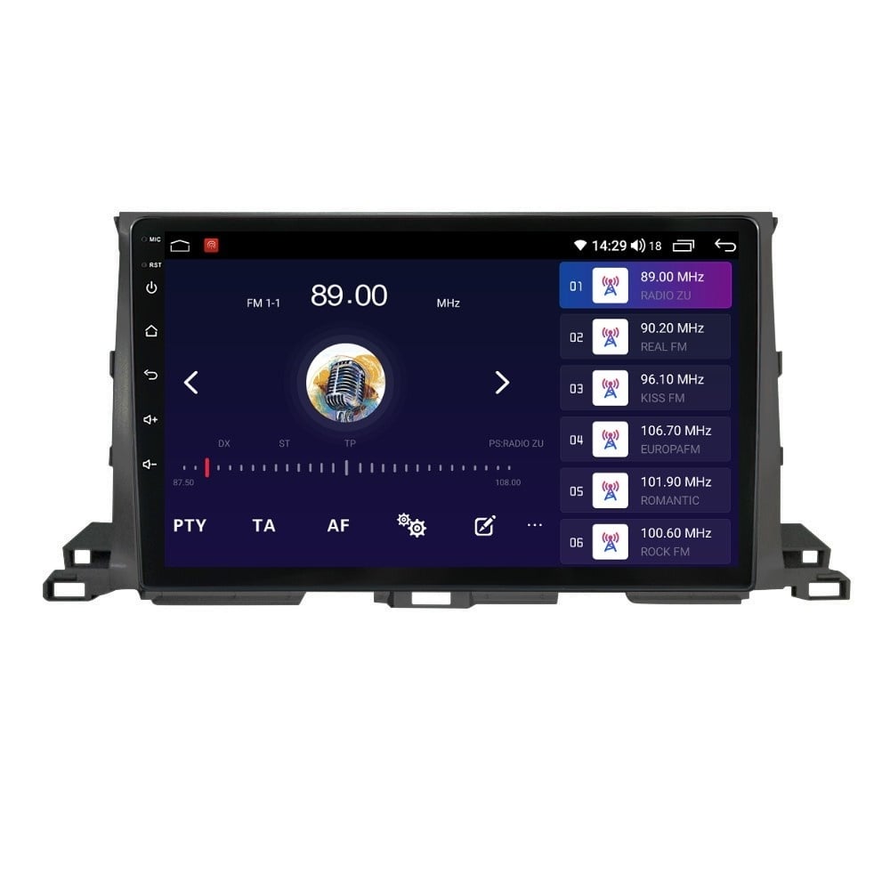 Navigatie dedicata cu Android Toyota Highlander 2013 - 2021, 6GB RAM, Radio GPS Dual Zone, Display HD QLED 10