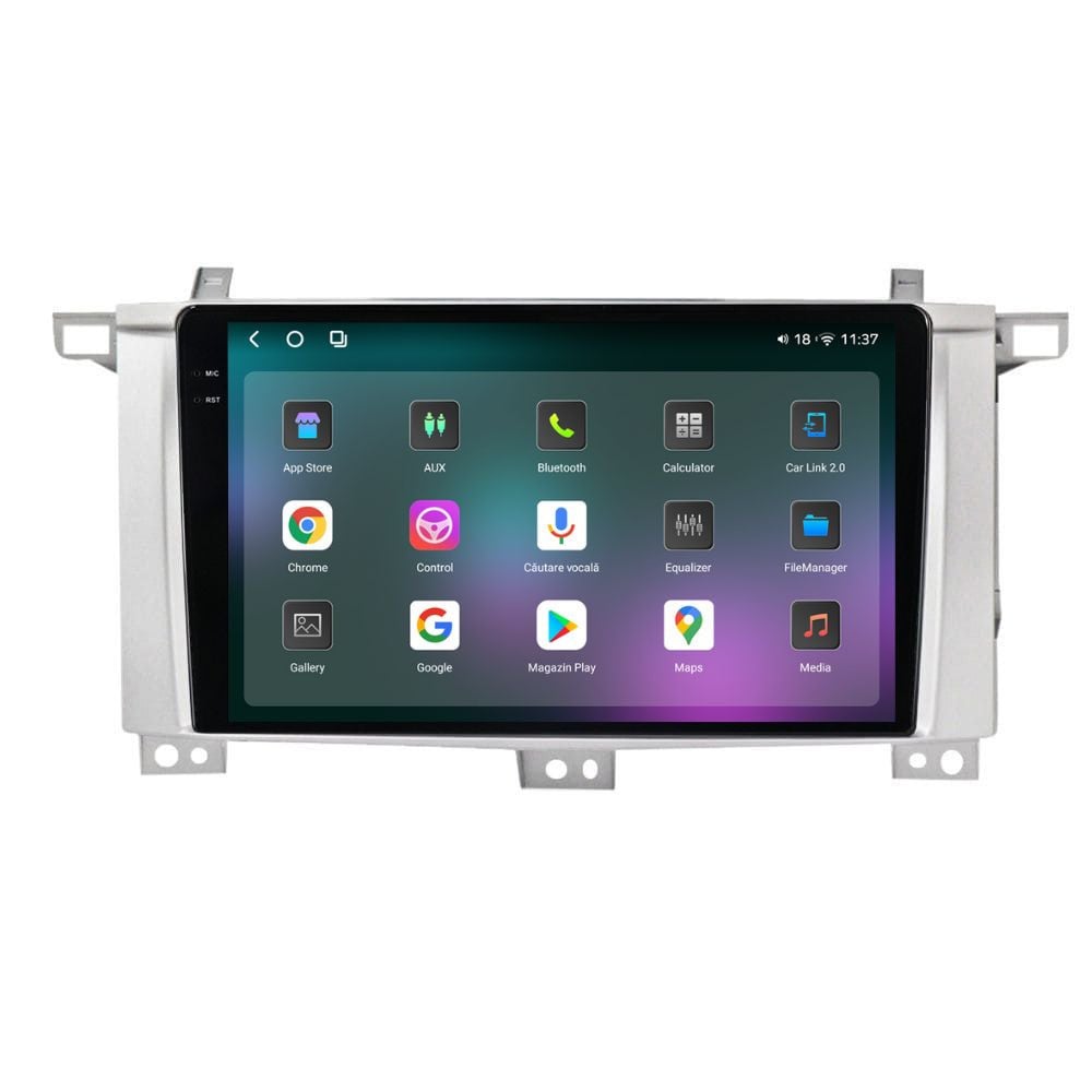 Navigatie dedicata cu Android Toyota Land Cruiser J100 2002 - 2008, 12GB RAM, Radio GPS Dual Zone, Display 2K QLED 9.5