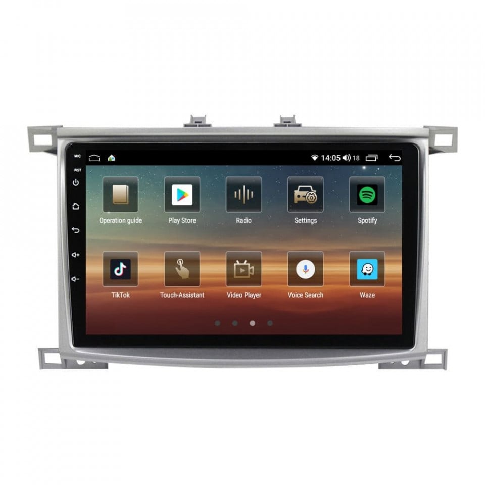 Navigatie dedicata cu Android Toyota Land Cruiser J100 2002 - 2008, 4GB RAM, Radio GPS Dual Zone, Display HD QLED 10