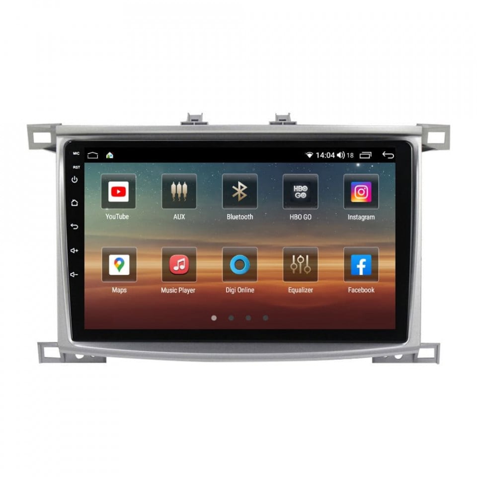 Navigatie dedicata cu Android Toyota Land Cruiser J100 2002 - 2008, 6GB RAM, Radio GPS Dual Zone, Display HD QLED 10