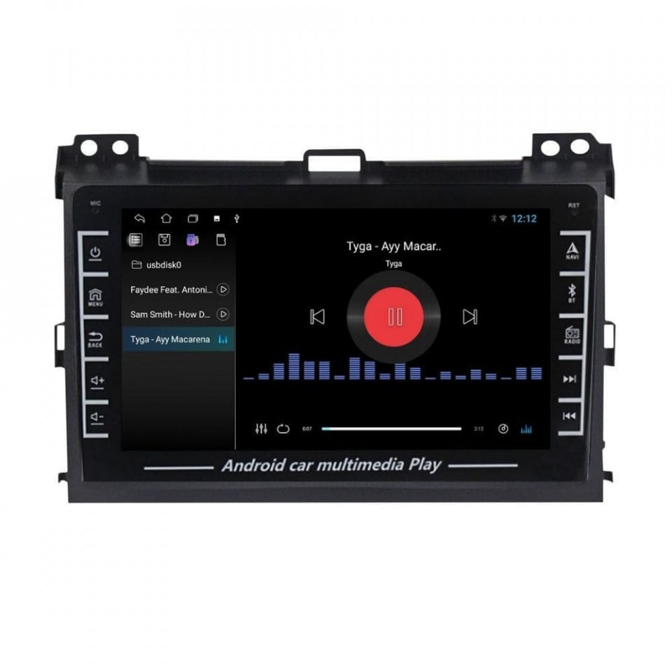 Navigatie dedicata cu Android Toyota Land Cruiser Prado J120 2002 - 2010, 1GB RAM, Radio GPS Dual Zone, Display HD IPS 8