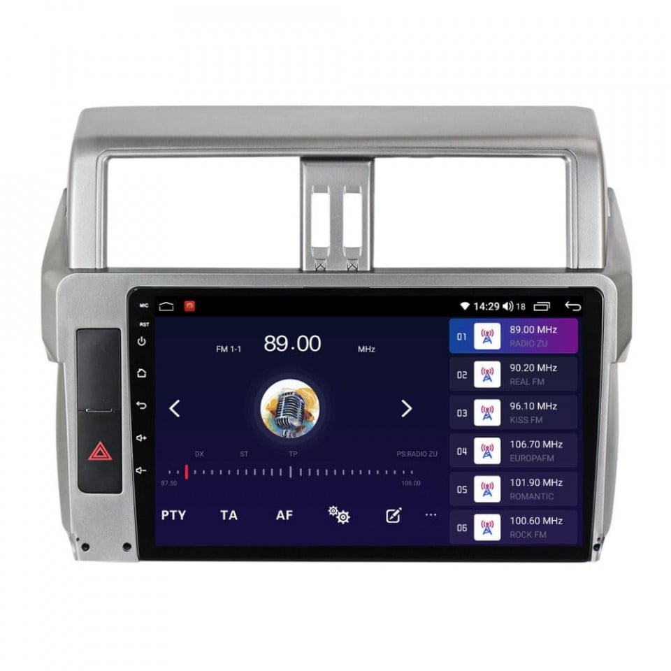 Navigatie dedicata cu Android Toyota Land Cruiser Prado J150 2013 - 2017, 4GB RAM, Radio GPS Dual Zone, Display HD QLED 10