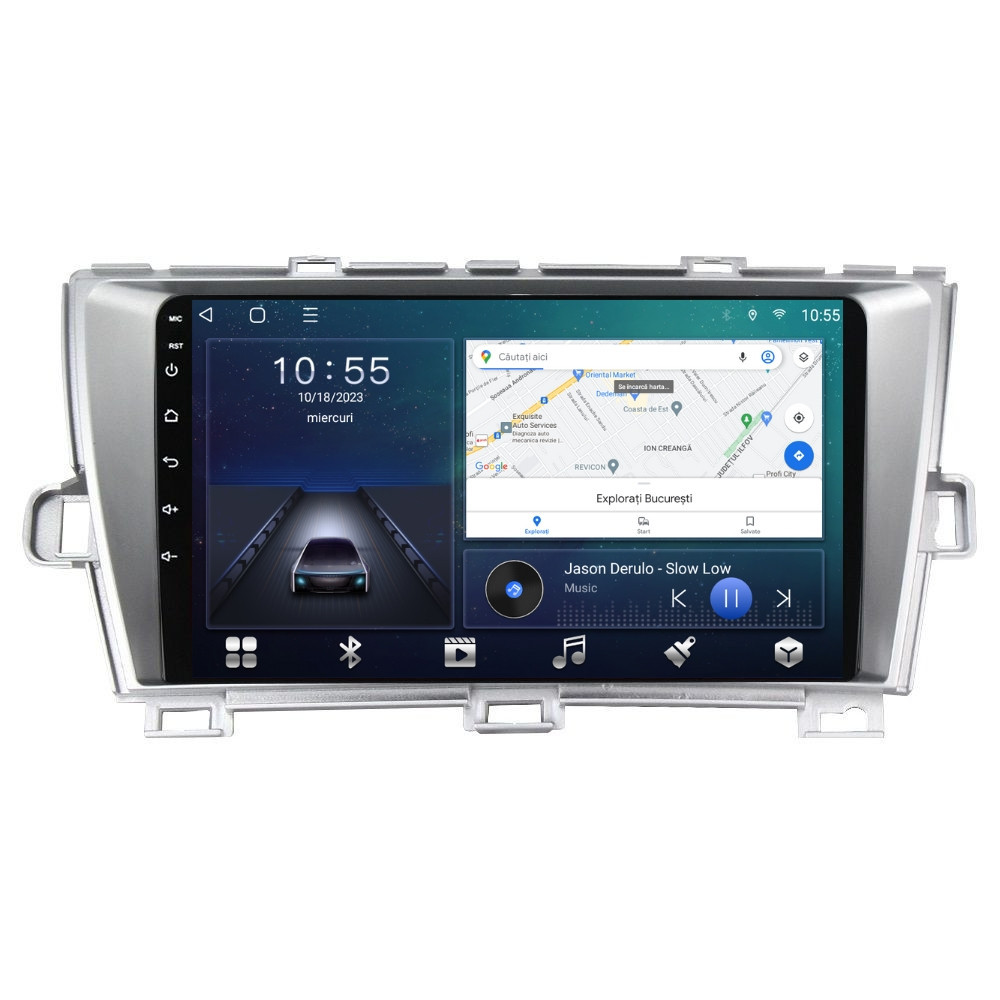 Navigatie dedicata cu Android Toyota Prius 2009 - 2015, 2GB RAM, Radio GPS Dual Zone, Display HD QLED 9